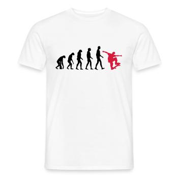 Skater Evolution - Skateboard - Skating - Geschenk - Männer T-Shirt - Weiß - Vorne - AI Model Male 178 dark (178cm)