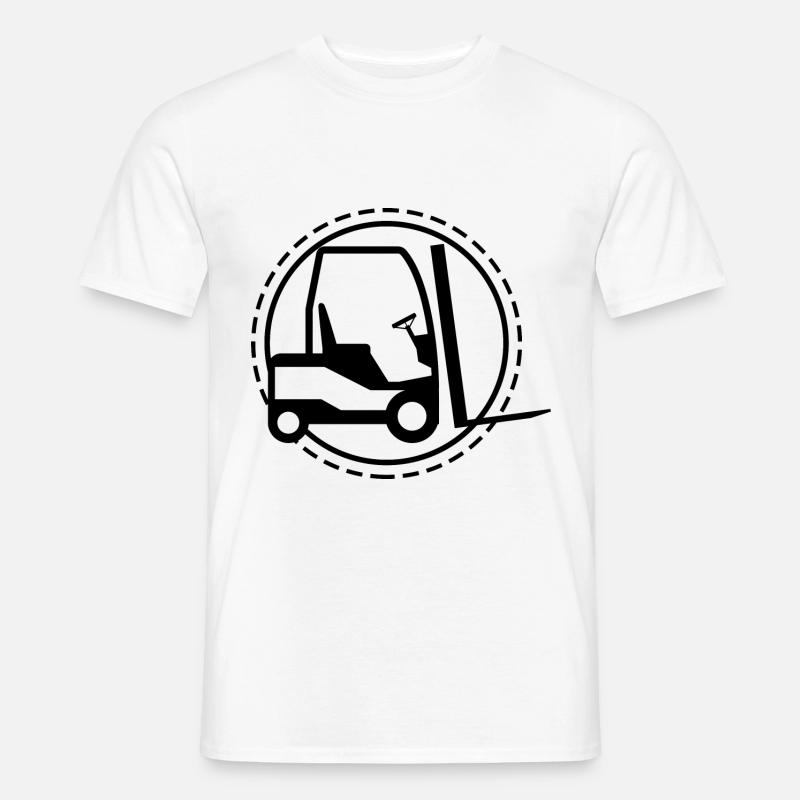 Gabelstapler - Lastkraftwagen Baustelle - Männer T-Shirt - Weiß