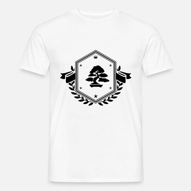 Bonsai wappen - Männer T-Shirt - Weiß