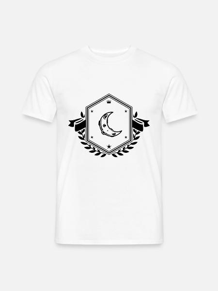 Mond Icon wappen - Männer T-Shirt - Weiß