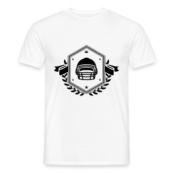 Football Helmet Shield - Men's T-Shirt - white - Front - AI Model Male 178 dark (178cm)