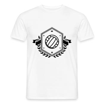 Volleyball Wappen - Männer T-Shirt - Weiß - Vorne - AI Model Male 178 dark (178cm)