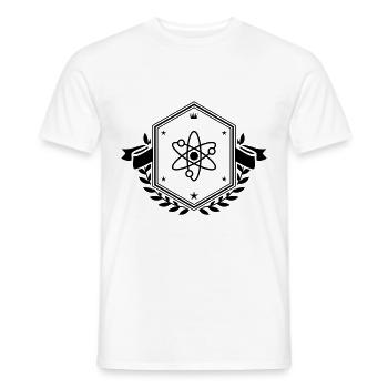 Armoiries de l’atome - T-shirt homme - blanc - Devant - AI Model Male 178 dark (178cm)