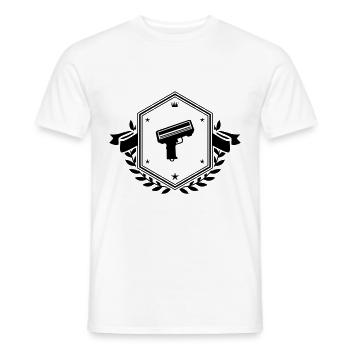 Weapon Money Rain Crest - Men's T-Shirt - white - Front - AI Model Male 178 dark (178cm)