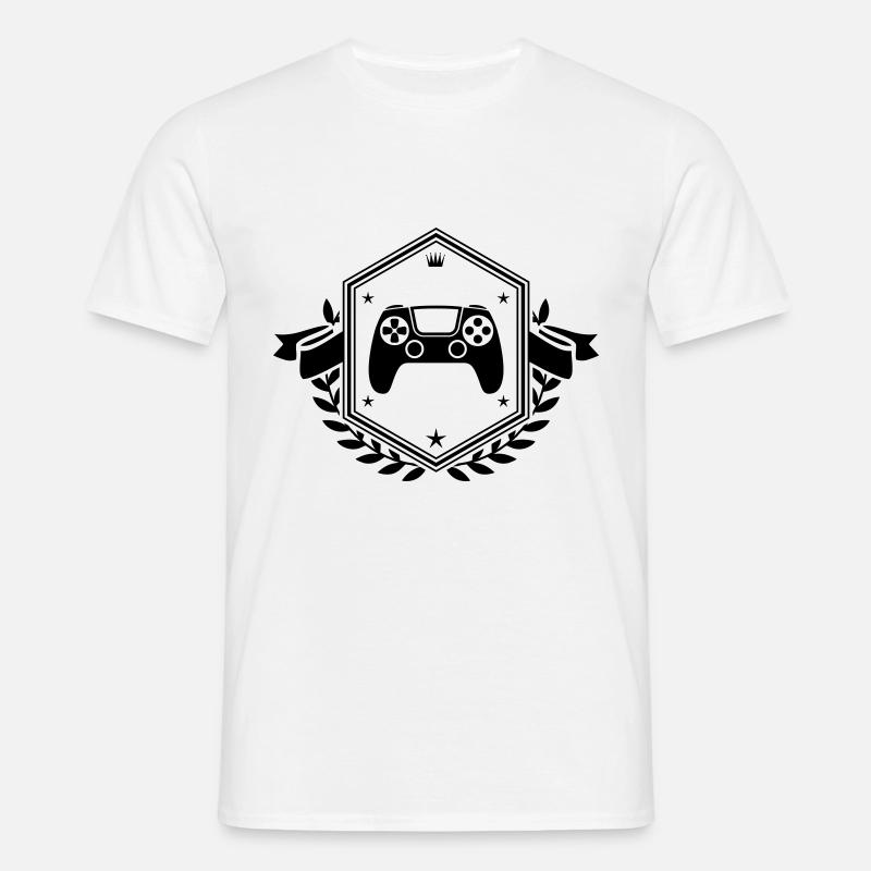 Gamepad Wappen Controller - Männer T-Shirt - Weiß