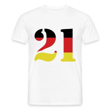 21 Numéro Jersey Allemagne - T-shirt homme - blanc - Devant - AI Model Male 178 dark (178cm)