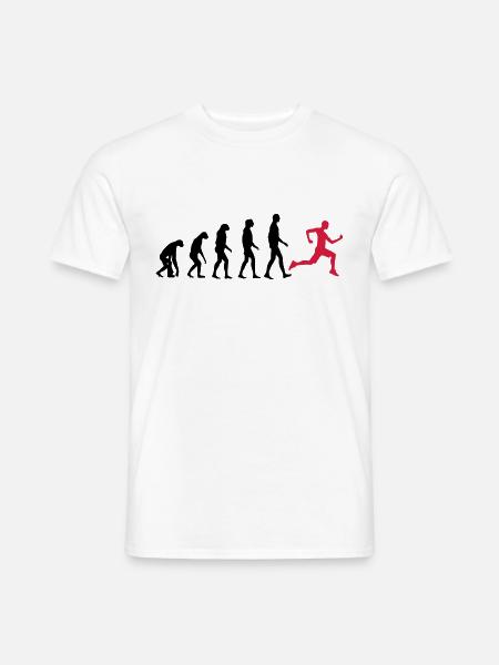 Jogger Evolution - Jogging - Fit-Sport-Fitness - T-shirt homme - blanc