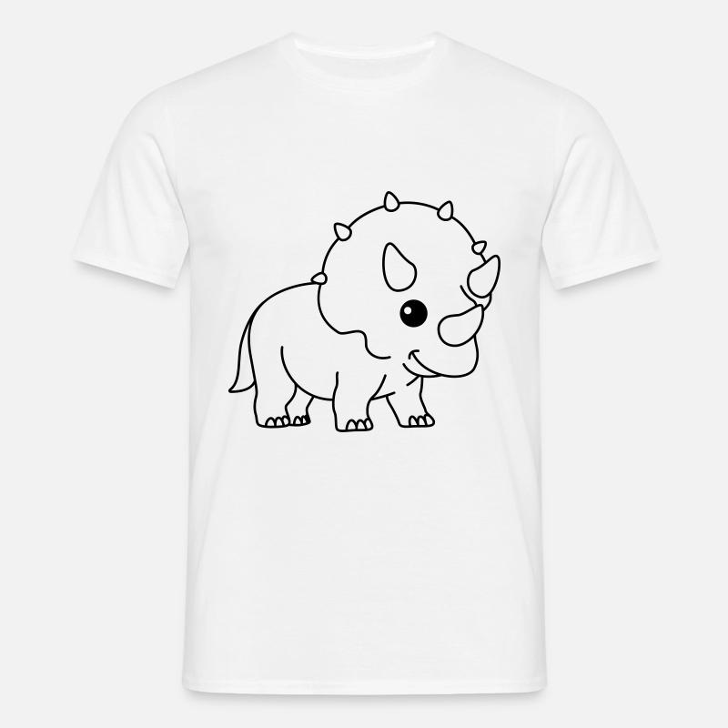 Dinosaurier triceratops Comic - Männer T-Shirt - Weiß