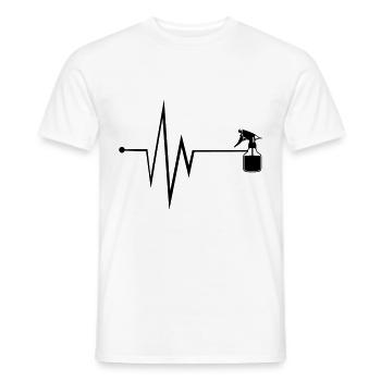 Barber Puls - Männer T-Shirt - Weiß - Vorne - AI Model Male 178 dark (178cm)