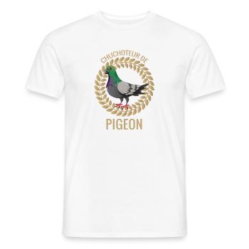 chuchoteur de pigeon - T-shirt homme - blanc - Devant - AI Model Male 178 dark (178cm)