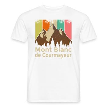 Mont Blanc de Courmayeur - T-shirt homme - blanc - Devant - AI Model Male 178 dark (178cm)