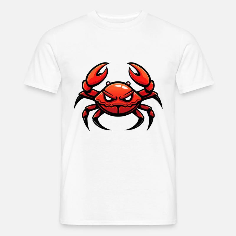 Krebs Krabbe Comic - Männer T-Shirt - Weiß