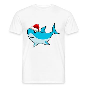 Hai Comic Weihnachten - Männer T-Shirt - Weiß - Vorne - AI Model Male 178 dark (178cm)