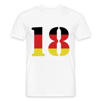 18 Numéro Jersey Allemagne - T-shirt homme - blanc - Devant - AI Model Male 178 dark (178cm)