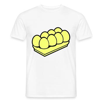 Symbole des œufs - T-shirt homme - blanc - Devant - AI Model Male 178 dark (178cm)