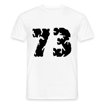 73 Maillot numéro - T-shirt homme - blanc - Devant - AI Model Male 178 dark (178cm)