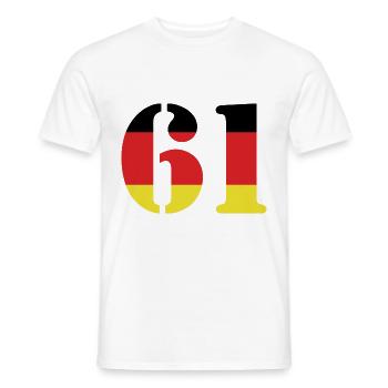 61 Numéro Jersey Allemagne - T-shirt homme - blanc - Devant - AI Model Male 178 dark (178cm)