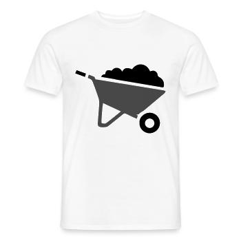 Schubkarre Symbol - Männer T-Shirt - Weiß - Vorne - AI Model Male 178 dark (178cm)