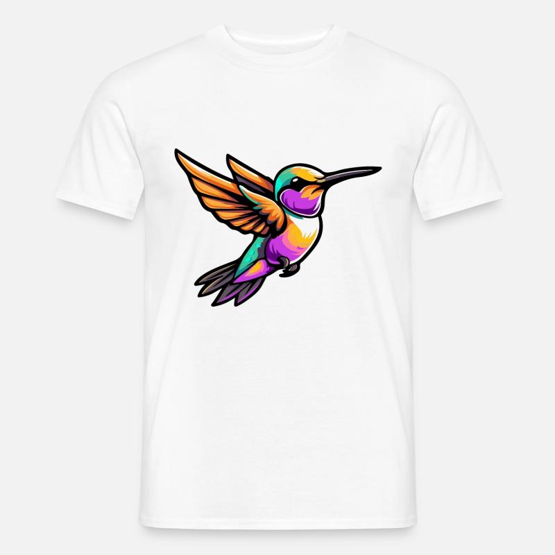 Kolibri Vogel Comic - Männer T-Shirt - Weiß