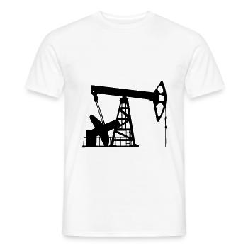 Here comes the oil for the cars - Men's T-Shirt - white - Front - AI Model Male 178 dark (178cm)