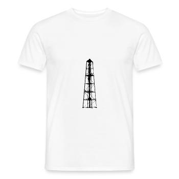 Une tour de pétrole de l'industrie et de l'économie - T-shirt homme - blanc - Devant - AI Model Male 178 dark (178cm)