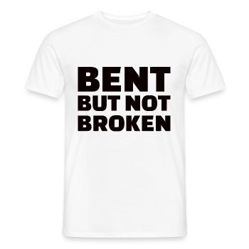 SCOLIOSIS AWARENESS: Bent But Not Broken - Men's T-Shirt - white - Front - AI Model Male 178 dark (178cm)