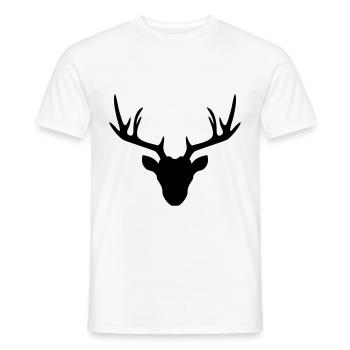 Deer Deer icon - Men's T-Shirt - white - Front - AI Model Male 178 dark (178cm)