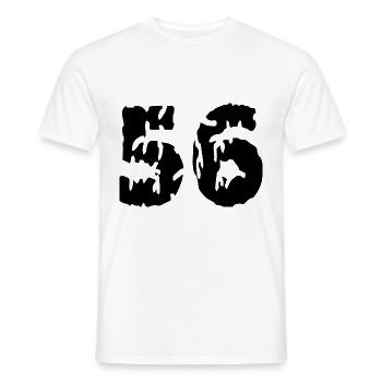 56 Number jersey - Men's T-Shirt - white - Front - AI Model Male 178 dark (178cm)