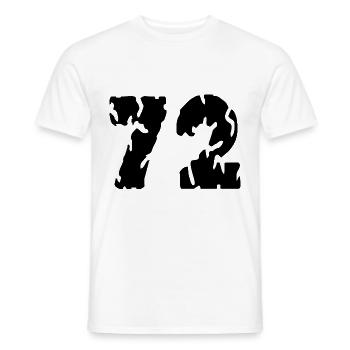 72 Zahl Trikot - Männer T-Shirt - Weiß - Vorne - AI Model Male 178 dark (178cm)