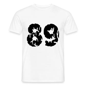 89 Number jersey - Men's T-Shirt - white - Front - AI Model Male 178 dark (178cm)