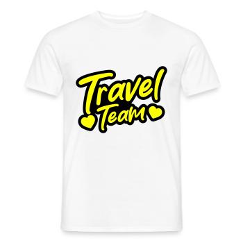 Travel Team - Männer T-Shirt - Weiß - Vorne - AI Model Male 178 dark (178cm)