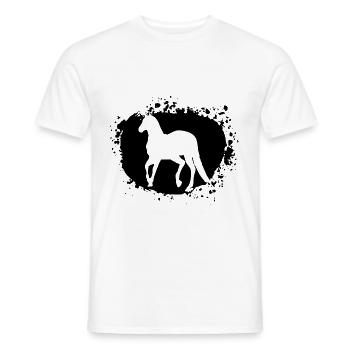 Pferd Hengst Ross Reitsport - Männer T-Shirt - Weiß - Vorne - AI Model Male 178 dark (178cm)