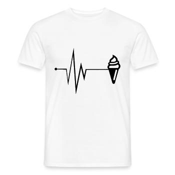 Eis Icon puls - Männer T-Shirt - Weiß - Vorne - AI Model Male 178 dark (178cm)