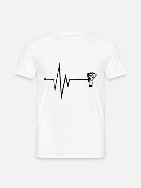 Geld Money Puls - Männer T-Shirt - Weiß