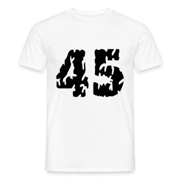 45 Zahl Trikot - Männer T-Shirt - Weiß - Vorne - AI Model Male 178 dark (178cm)