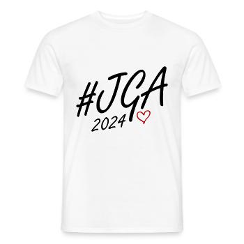 Bachelor Party 2024 Bachelor Heart Trip - Men's T-Shirt - white - Front - AI Model Male 178 dark (178cm)