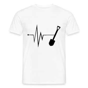 Shovel Pulse Silhouette - Men's T-Shirt - white - Front - AI Model Male 178 dark (178cm)
