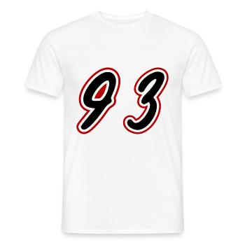 93 Symbole numérique - T-shirt homme - blanc - Devant - AI Model Male 178 dark (178cm)