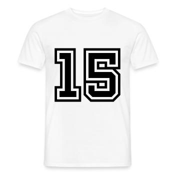 Symbole de 15 chiffres - T-shirt homme - blanc - Devant - AI Model Male 178 dark (178cm)
