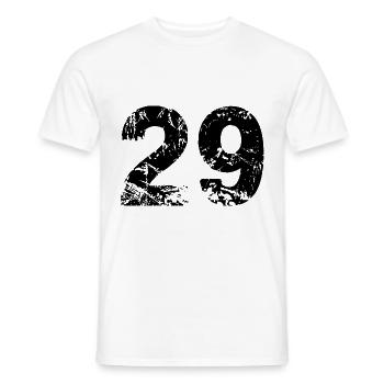 29 Zahl Trikot - Männer T-Shirt - Weiß - Vorne - AI Model Male 178 dark (178cm)