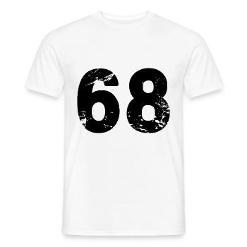 Maillot à 68 numéros - T-shirt homme - blanc - Devant - AI Model Male 178 dark (178cm)