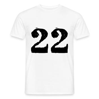 22 number jersey - Men's T-Shirt - white - Front - AI Model Male 178 dark (178cm)