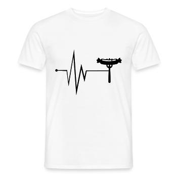 Légumineuses de viande Bratwurst - T-shirt homme - blanc - Devant - AI Model Male 178 dark (178cm)