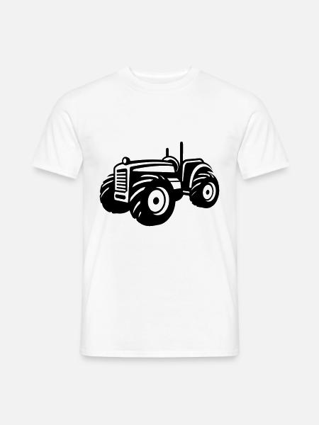 Traktor Fahrzeug - Mænd T-shirt - hvid