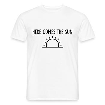 Here Comes The Sun Sonnenschein - Männer T-Shirt - Weiß - Vorne - AI Model Male 178 dark (178cm)