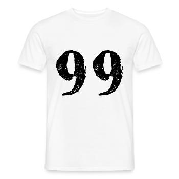 Maillot numéro 99 - T-shirt homme - blanc - Devant - AI Model Male 178 dark (178cm)