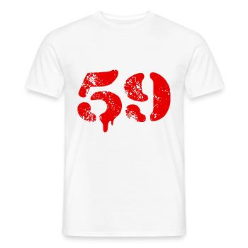 Symbole numérique 59 - T-shirt homme - blanc - Devant - AI Model Male 178 dark (178cm)