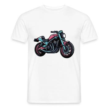 Motorcycle Biker - Men's T-Shirt - white - Front - AI Model Male 178 dark (178cm)