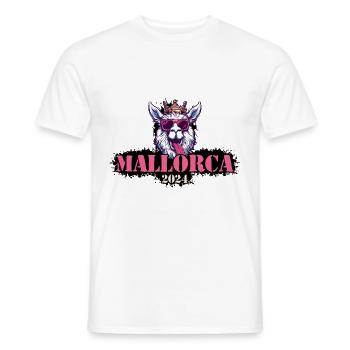 Mallorca 2024 Alpaga - T-shirt homme - blanc - Devant - AI Model Male 178 dark (178cm)