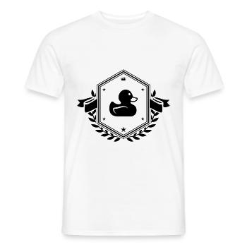 Ente schild - Männer T-Shirt - Weiß - Vorne - AI Model Male 178 dark (178cm)